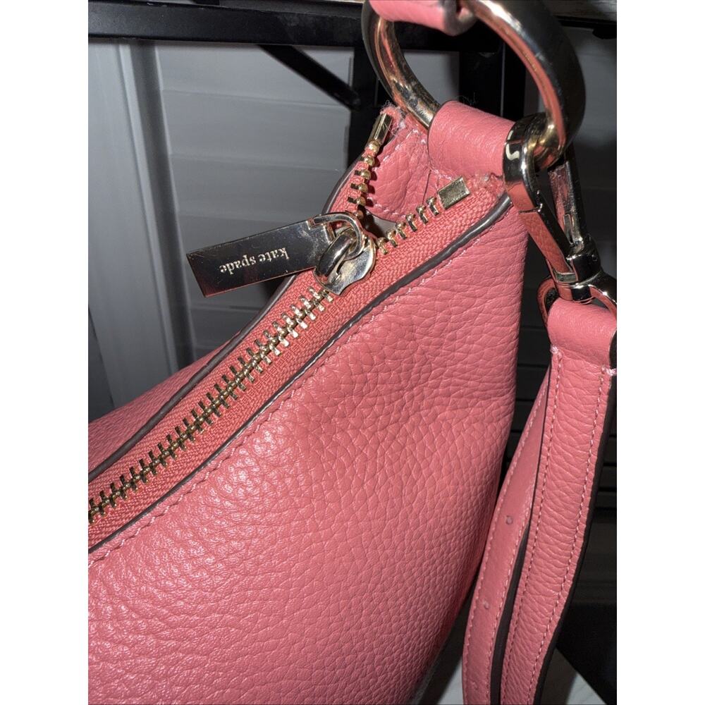 Kate Spade Weston Pebbled Leather Shoulder Bag In Soft Coral Hobo Style - Picture 6 of 10